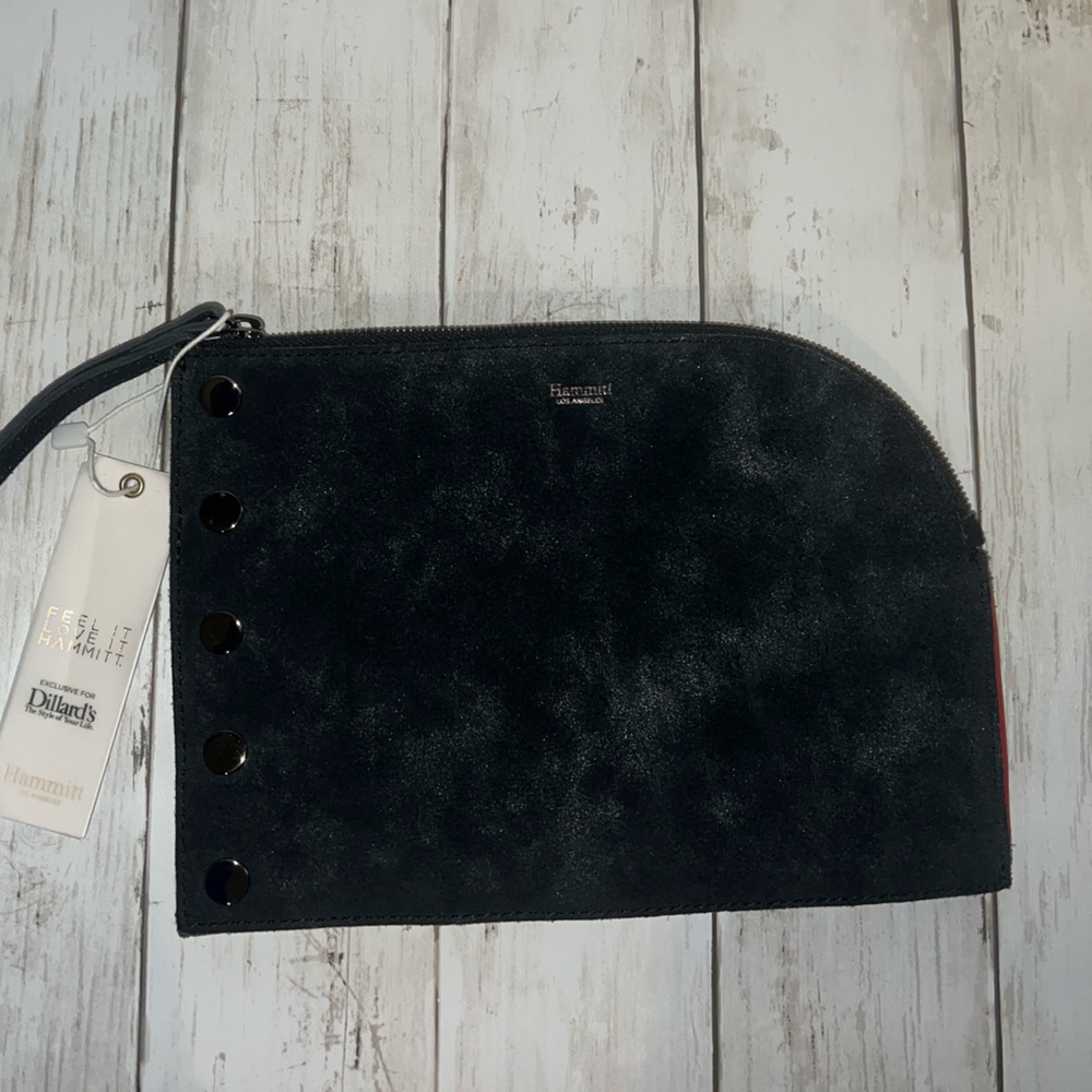 Hammitt Richard black suede handbag NWT